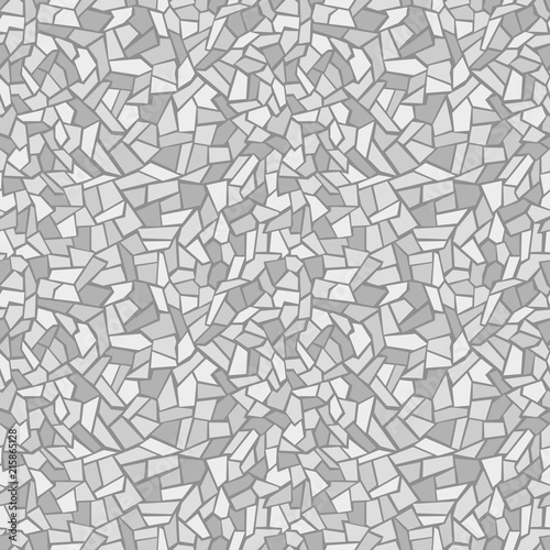 Mosaic stone floor texture. Abstract  background, seamless pattern. Vector illustration.
