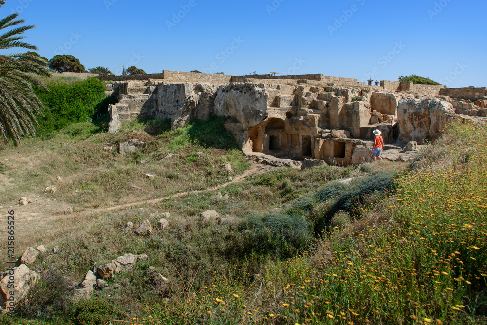 Archaeological park Tombs of the Kings,ancient catacombs,Cyprus
