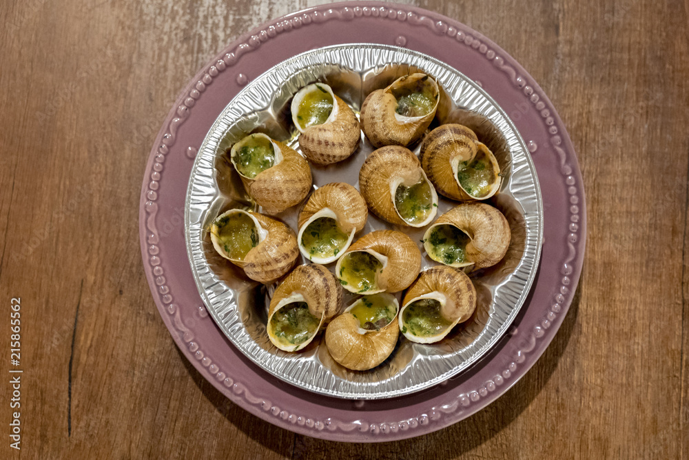 Snails with herbs butter