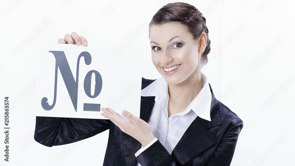 confused business woman showing symbol numbers .isolated on white confused business woman showing symbol numbers .isolated on white