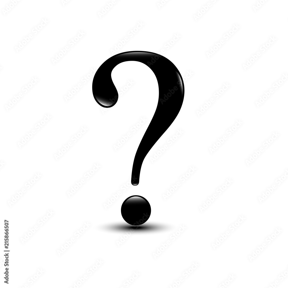 Black shiny question mark vector illustration Black shiny question mark vector illustration