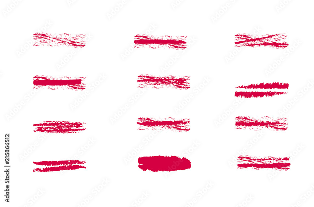 Collection brushes, line illustration Collection brushes, line illustration