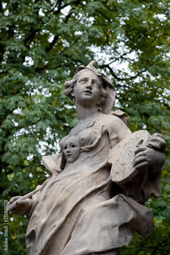 Statue in Saxon garden in Warsaw, Europe © marekkacir
