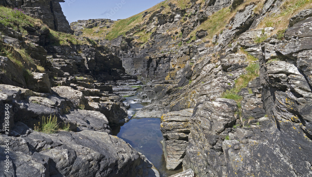 The rocky valley near Tintagel Cornwall