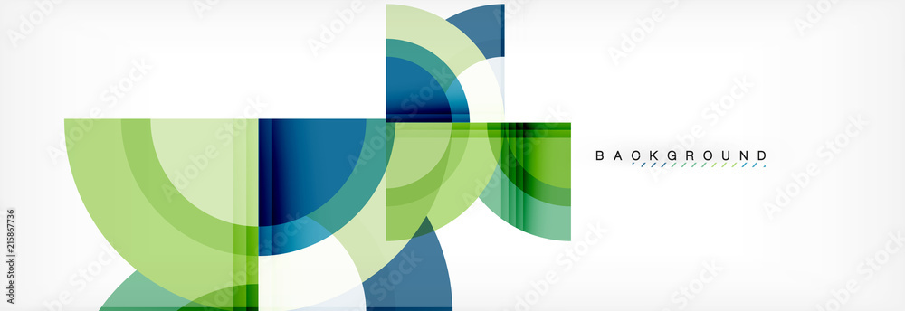 Vector circular geometric abstract background