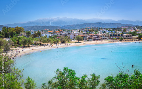 View of Agioi Apostoloi Beach, Crete, Greek Islands, Greece photo