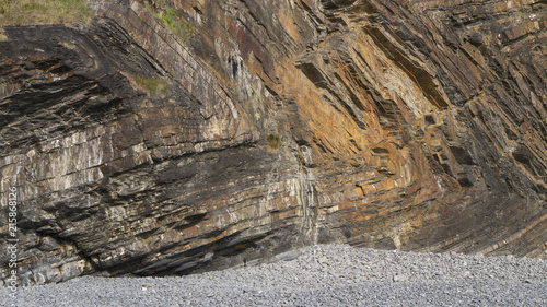 chevron cliffs at Millook Haven