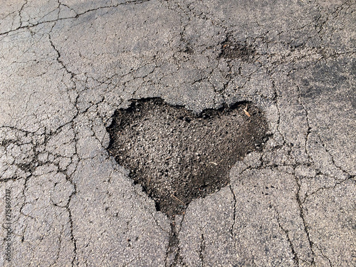 heart shaped pothole
