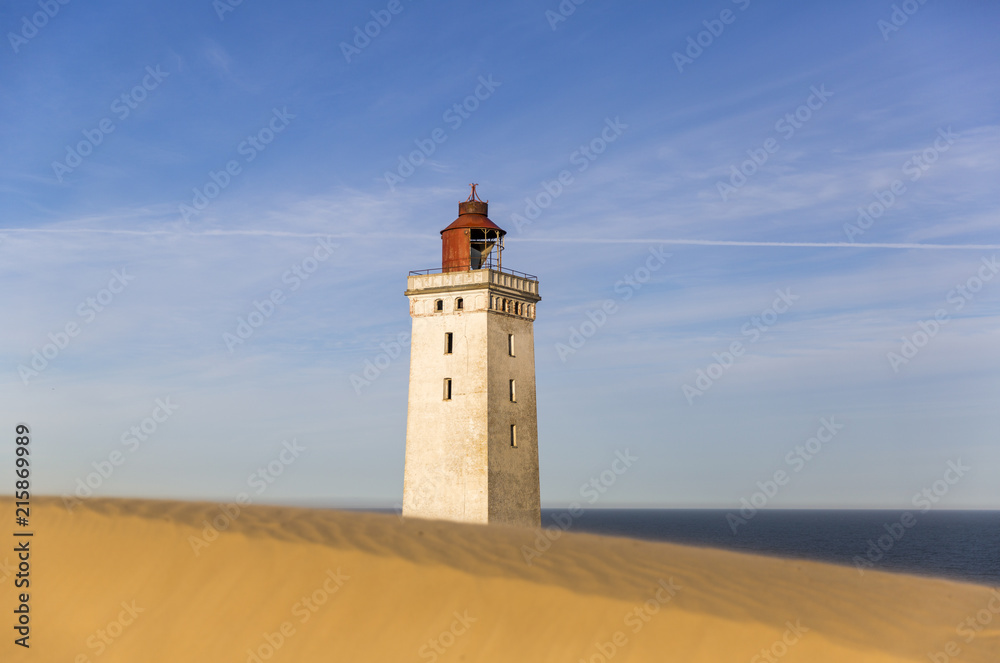 Rubjerg Knude lighthouse buried in sands on the coast of the North Sea