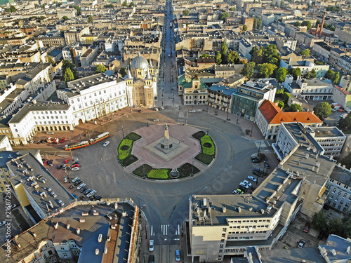 Łódź, Polska- widok na Plac Wolności