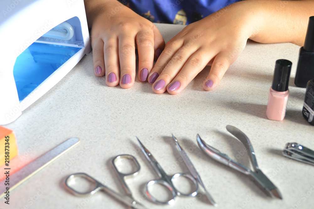 Ultraviolet lamp for manicure. Ultraviolet lamp for manicure.
