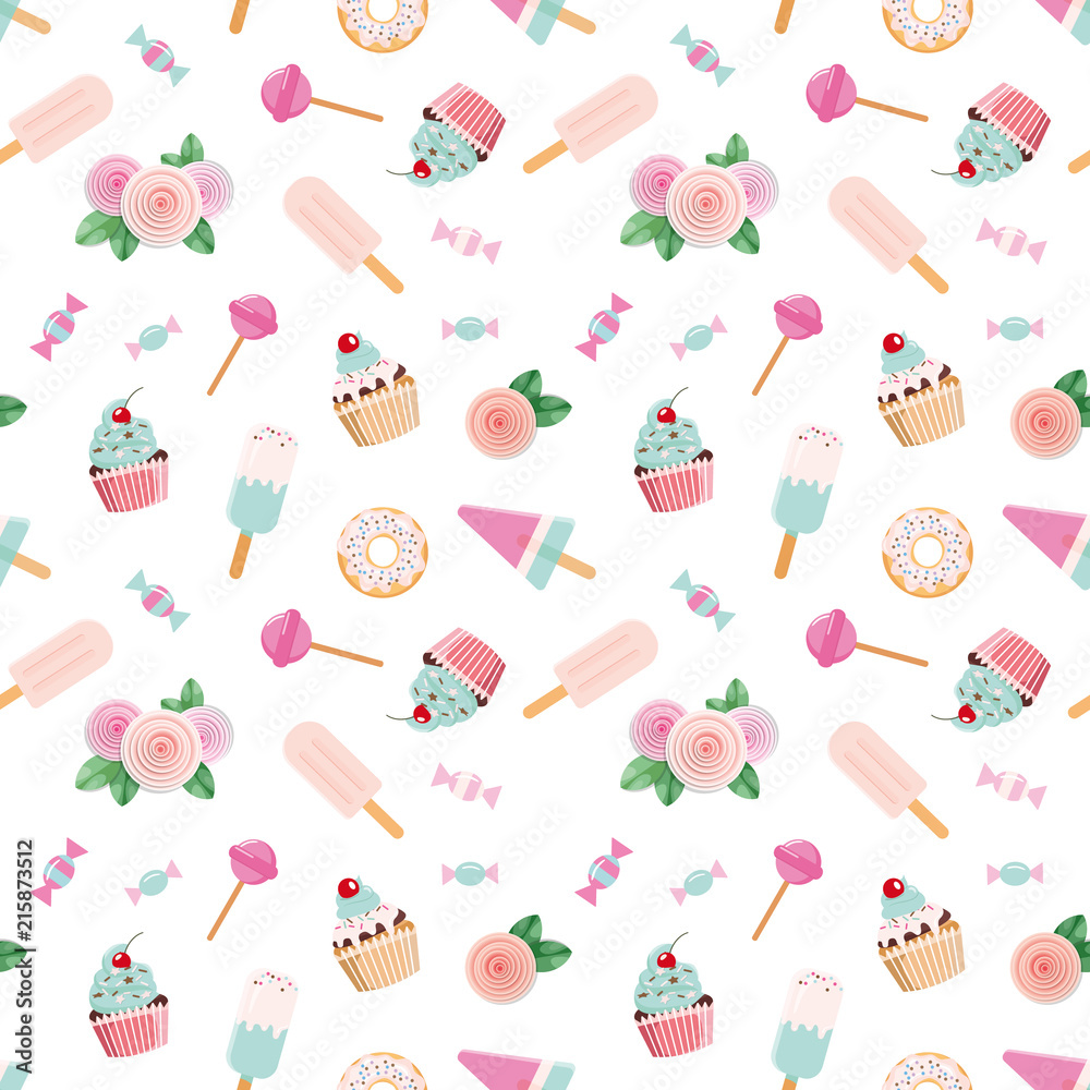 Glitter confetti polka dot seamless pattern background. Pink and pastel ...