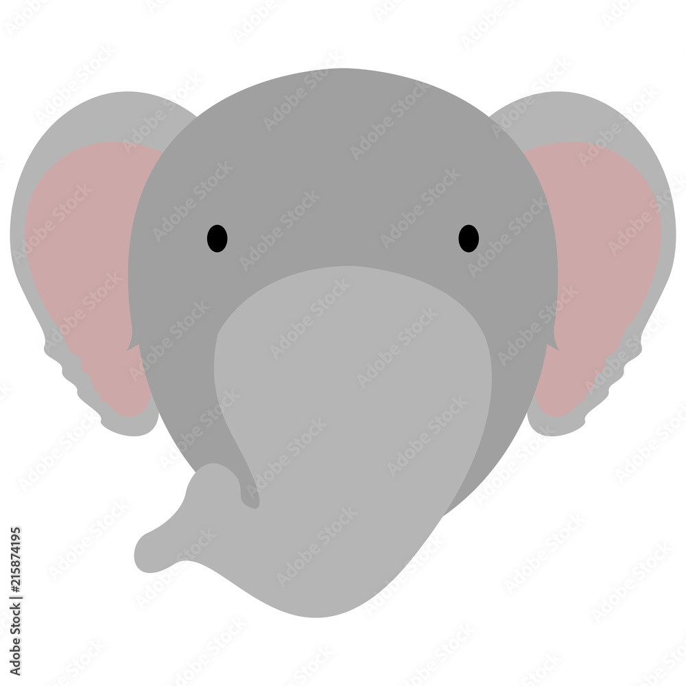 Obraz premium Isolated cute elephant avatar