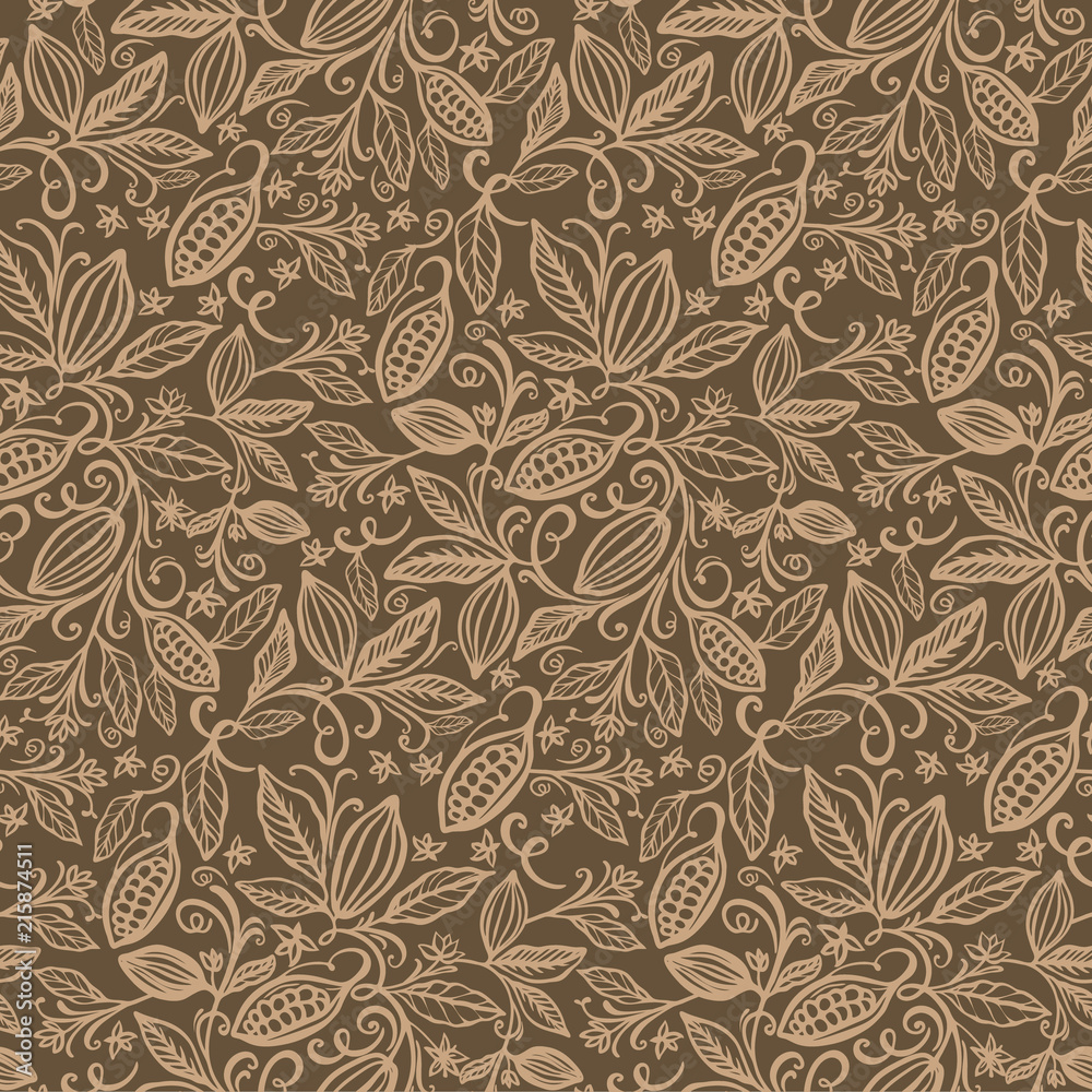 cacao beans seamless pattern cacao beans seamless pattern