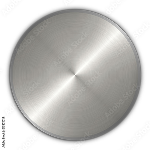 Circular metal button