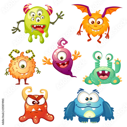 Cute cartoon monsters