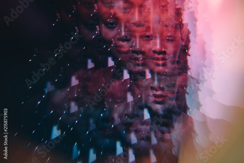 Prismatic images of a young african american woman photo