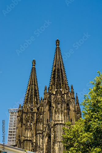 Cologne Cathedral Towers and blue sky