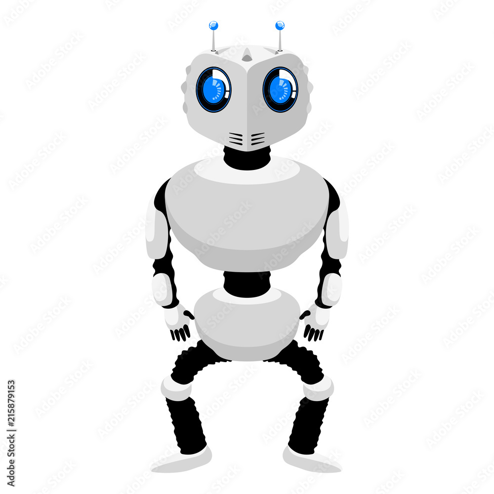 Isolated cute android icon Isolated cute android icon
