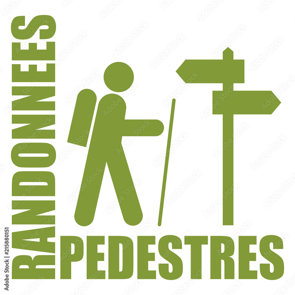 Logo randonnées pédestres. Logo randonnées pédestres.