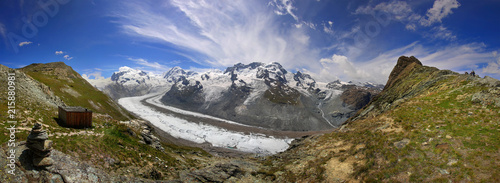 Panorama Monte Rosa Gletscher