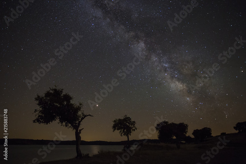 Night sky with milky way in Alentejo, Portugal