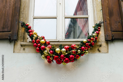 Christmas decoration on window