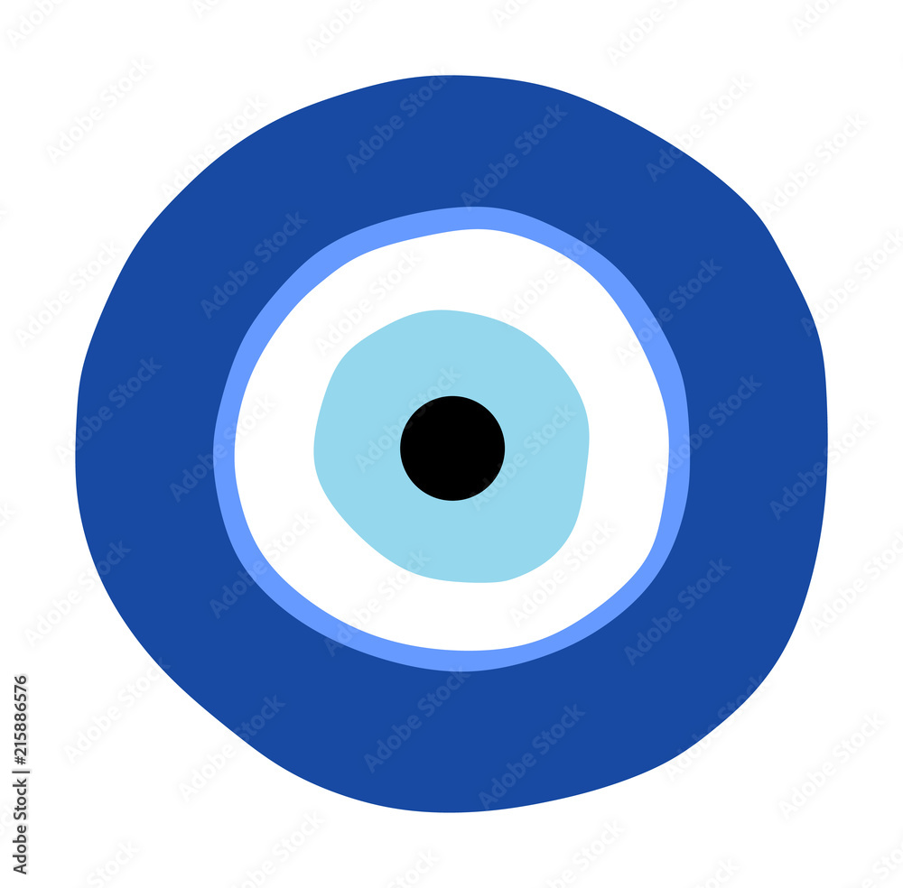 Vettoriale Stock Greek evil eye vector, symbol of protection. Glass ...