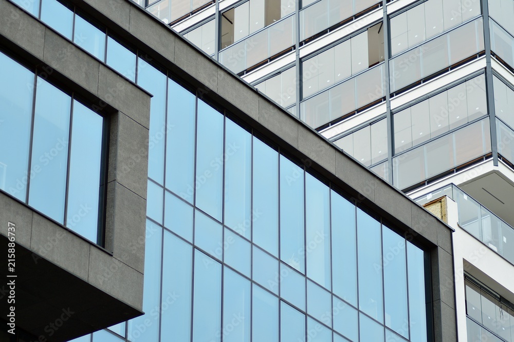 Contemporary residential building exterior in the daylight Contemporary residential building exterior in the daylight