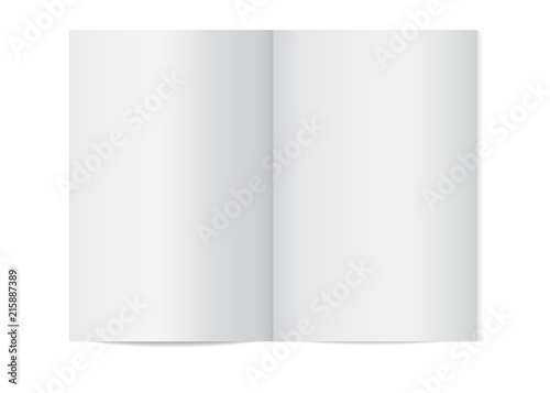 Vector mock up of booklet isolated.