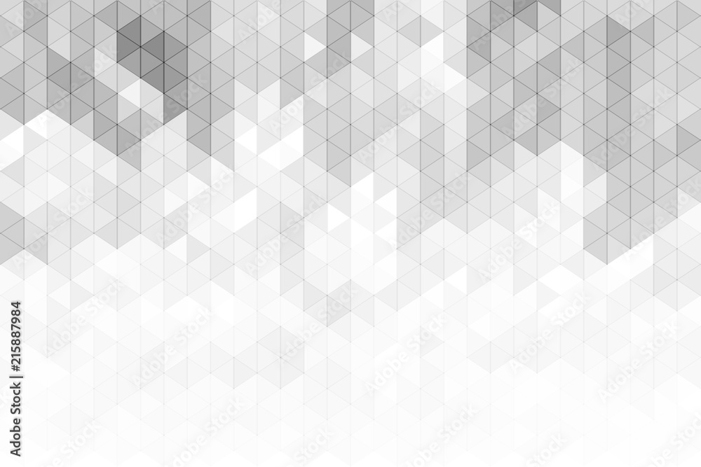 Fototapeta Streszczenie tło geometryczne z kształtami trójkąta odcieni szarości i bieli.