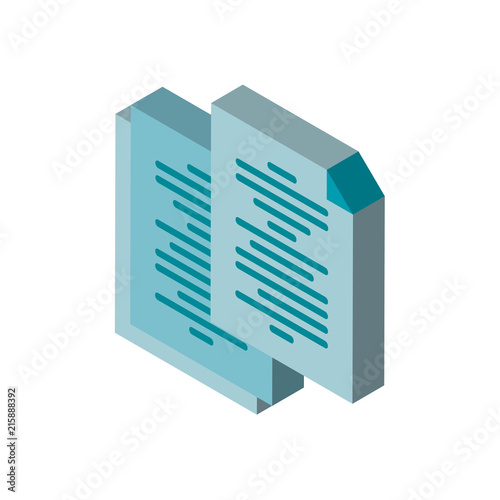 Copy isometric right top view 3D icon