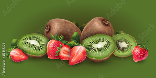Strawberry and kiwi