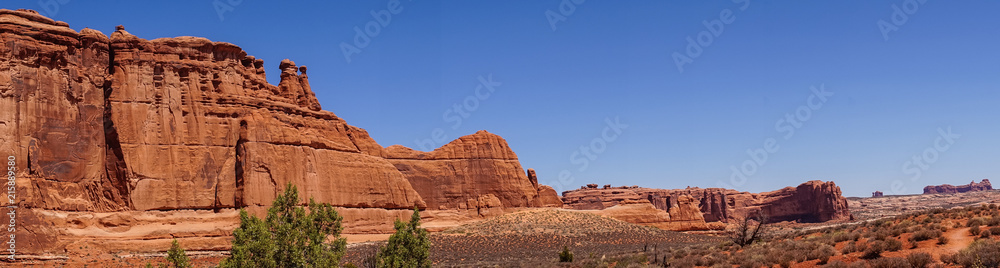Panorama of the Arches National Park, Utah. Desert Southwest USA Panorama of the Arches National Park, Utah. Desert Southwest USA