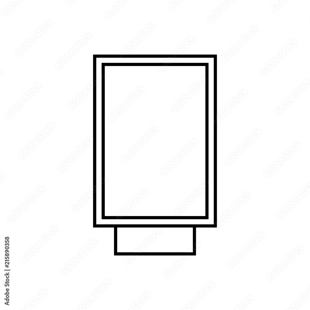 Citylight lightbox - vector line icon. Form of printed advertising Citylight lightbox - vector line icon. Form of printed advertising