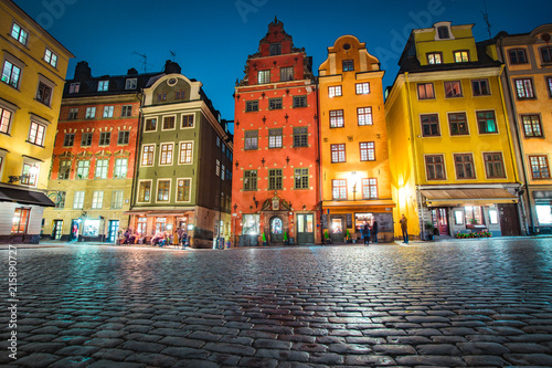 Photography Gamla Stan at twilight, Stockholm, Sweden