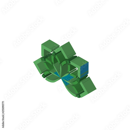 holistic isometric right top view 3D icon