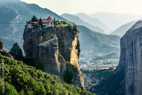 Meteora with the Monastery of the Holy Trinity photo