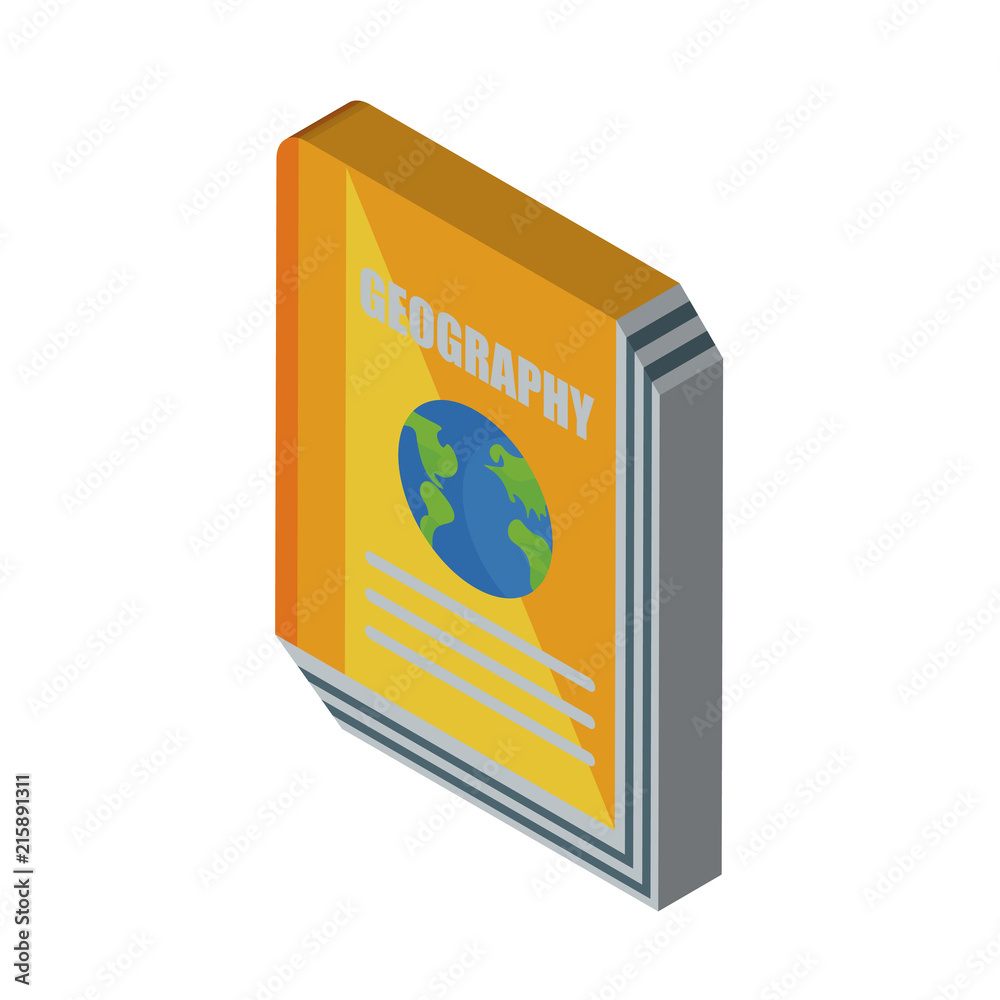 Geography isometric right top view 3D icon Geography isometric right top view 3D icon