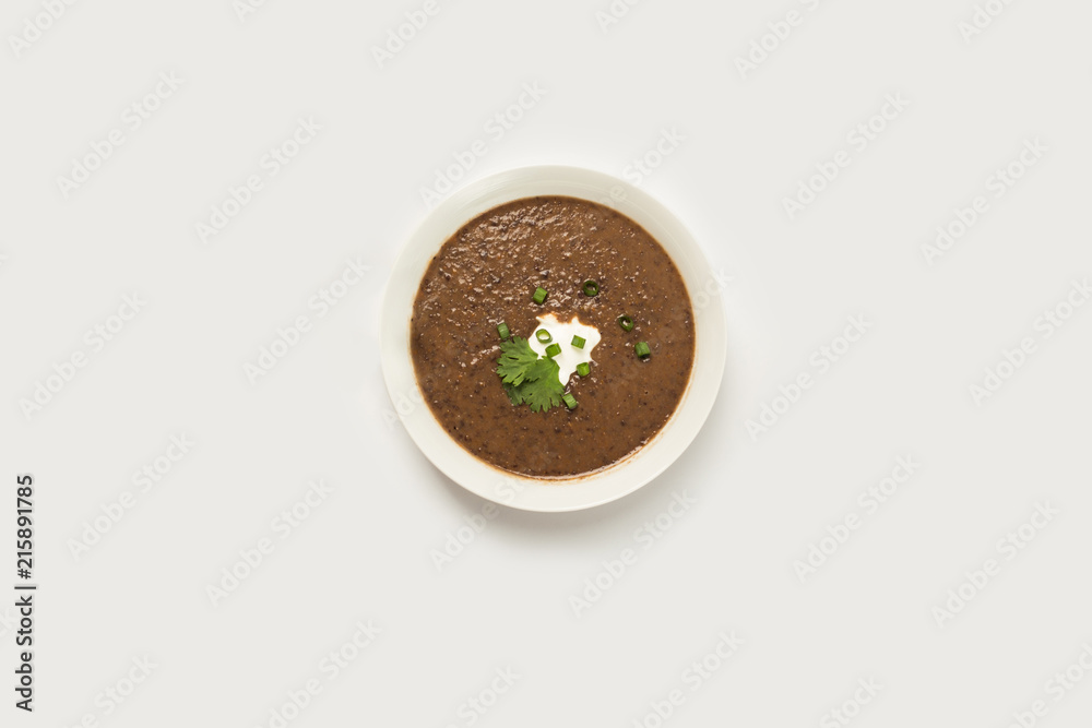 Black Bean Soup Isolated Black Bean Soup Isolated