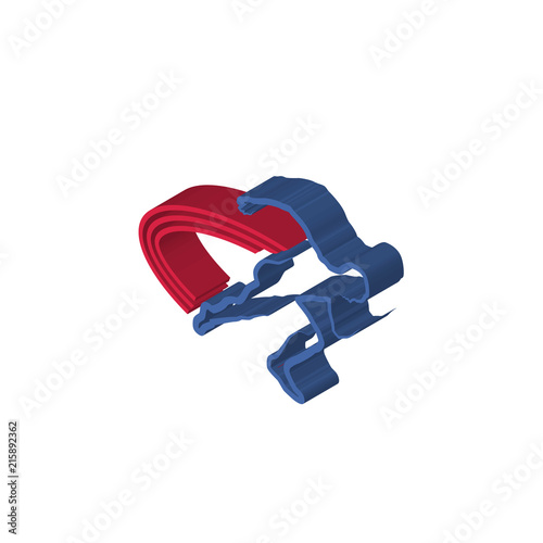 track and field isometric right top view 3D icon