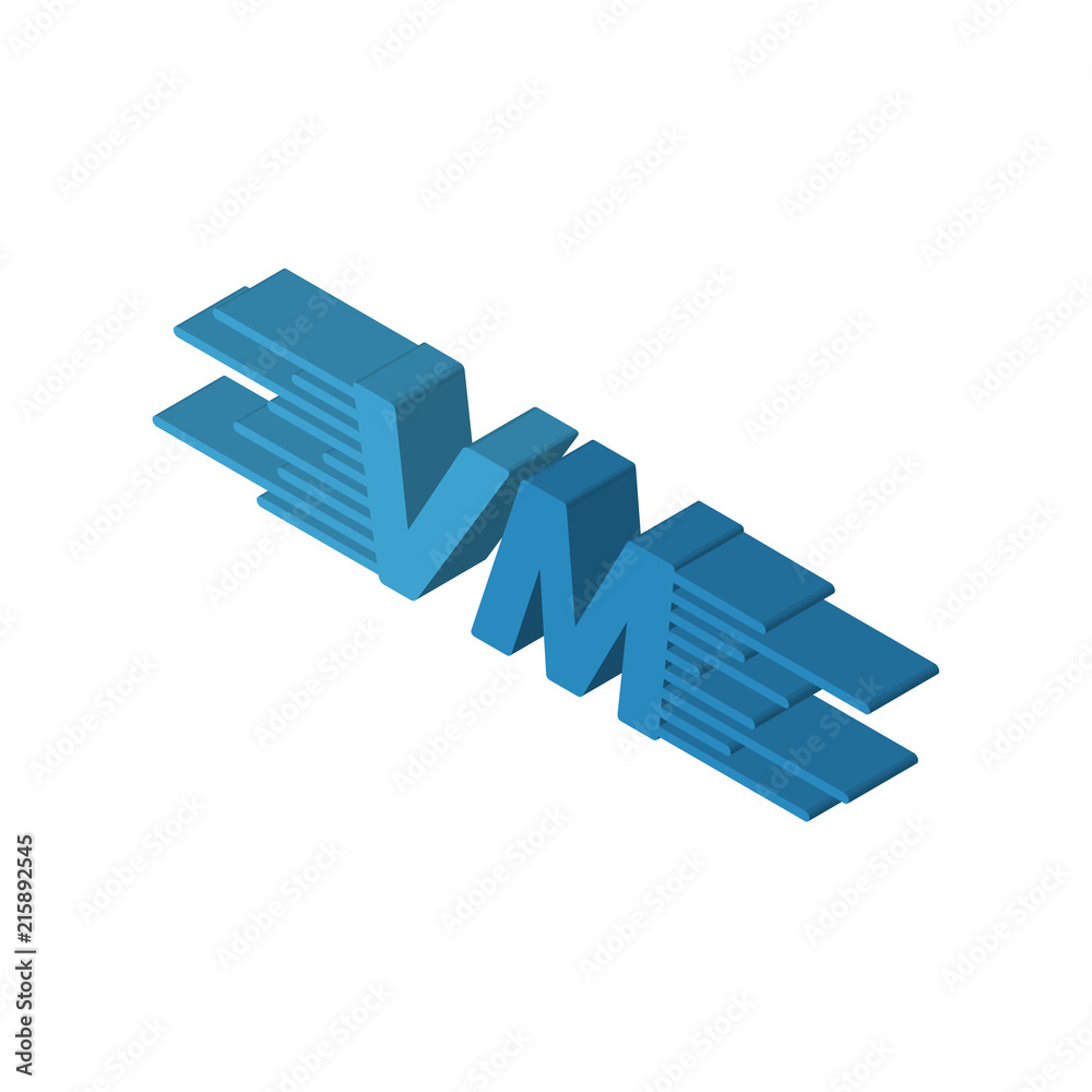 Obraz premium VM isometric right top view 3D icon