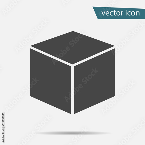Cube icon isolated on background. Modern flat pictogram, business, marketing, internet concept. Tren