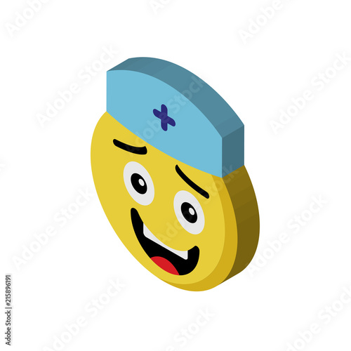Nurse emoji isometric right top view 3D icon