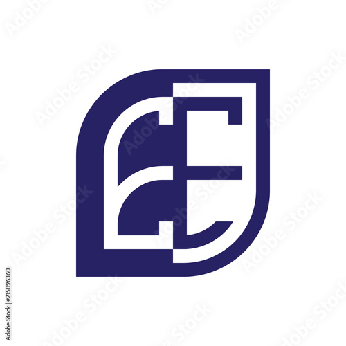 EE initial letter emblem logo negative space