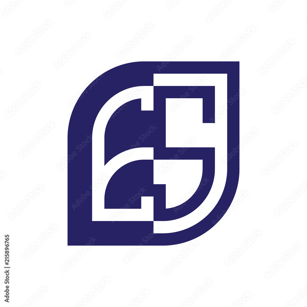 ES initial letter emblem logo negative space ES initial letter emblem logo negative space