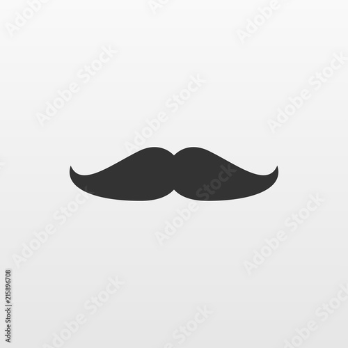 Mustache icon vector. Flat barber symbol isolated on white background. Trendy internet concept. Mode