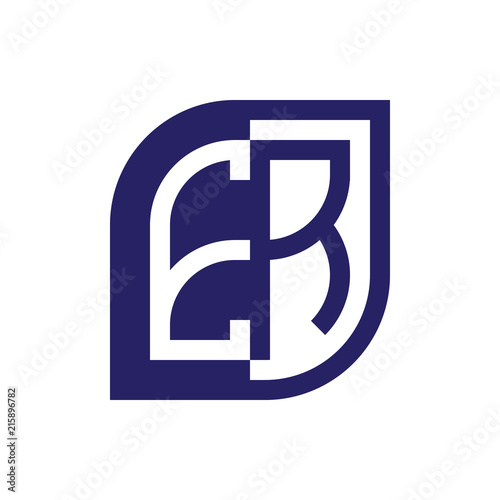 ER initial letter emblem logo negative space