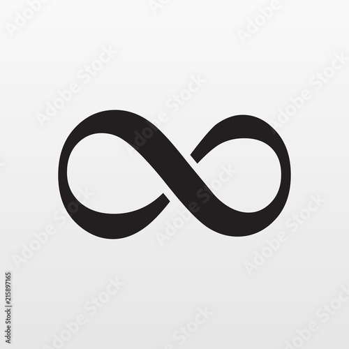 Infinity icon isolated on background. Modern simpl