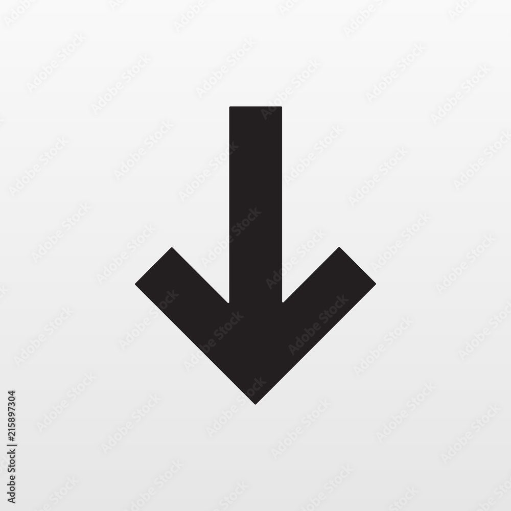 Arrow down vector. Downgrade icon. Trendy symbol f Arrow down vector. Downgrade icon. Trendy symbol f